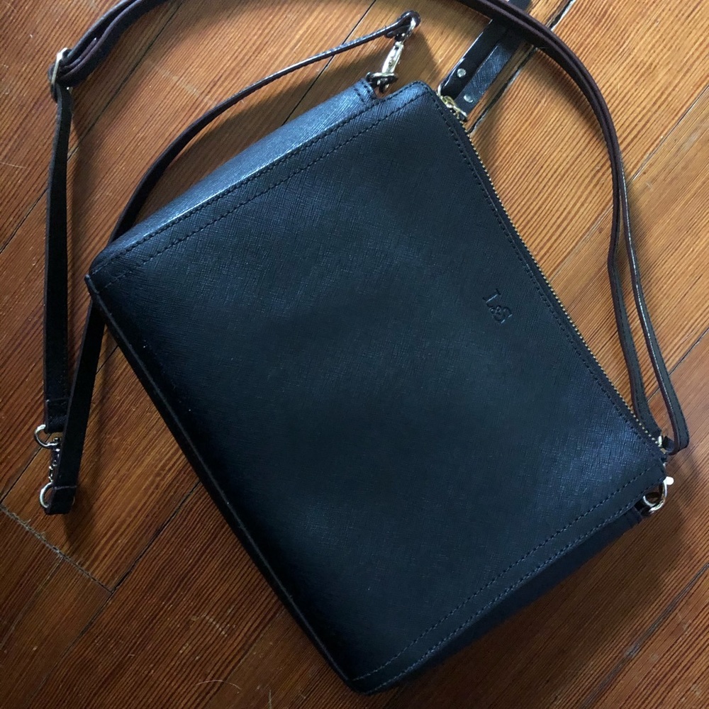 Lo & Sons The Pearl Saffiano Leather Black